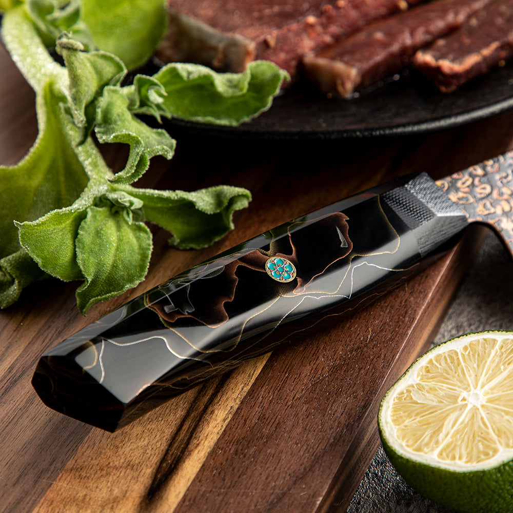 Amber VG10 Copper Japanese Damascus Steel Chef's Knife II