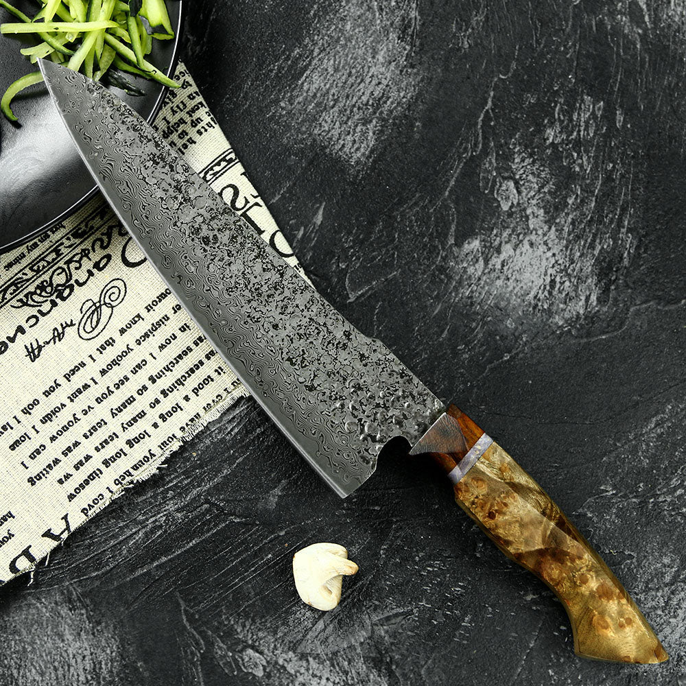 Classic Japanese hand-forged vg10 damascus kitchen knife set