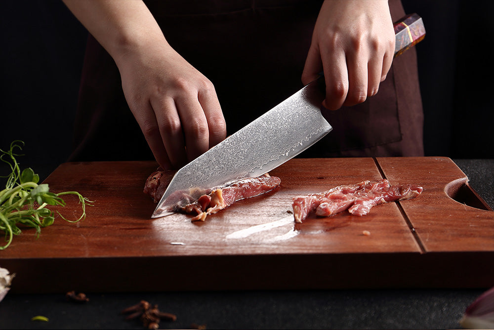 Multifunction Household High Carbon 67 Layers VG10 Damascus Kitchen Knife Set With Random Color Handle