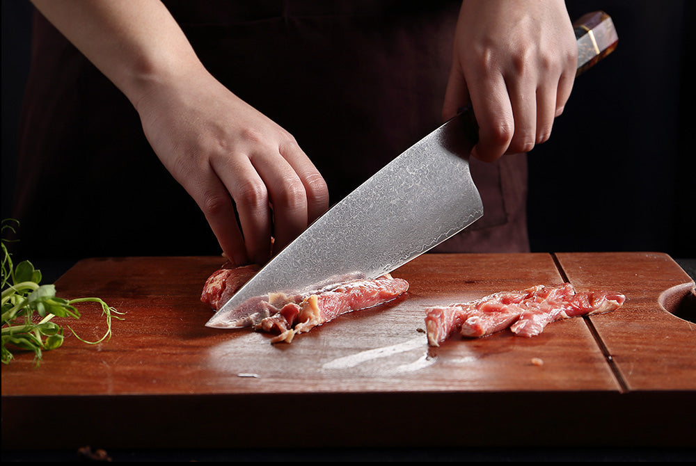 Multifunction Household High Carbon 67 Layers VG10 Damascus Kitchen Knife Set With Random Color Handle