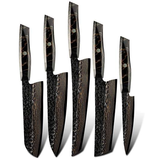 Amber VG10 Copper Japanese Damascus Steel Chef's Knife